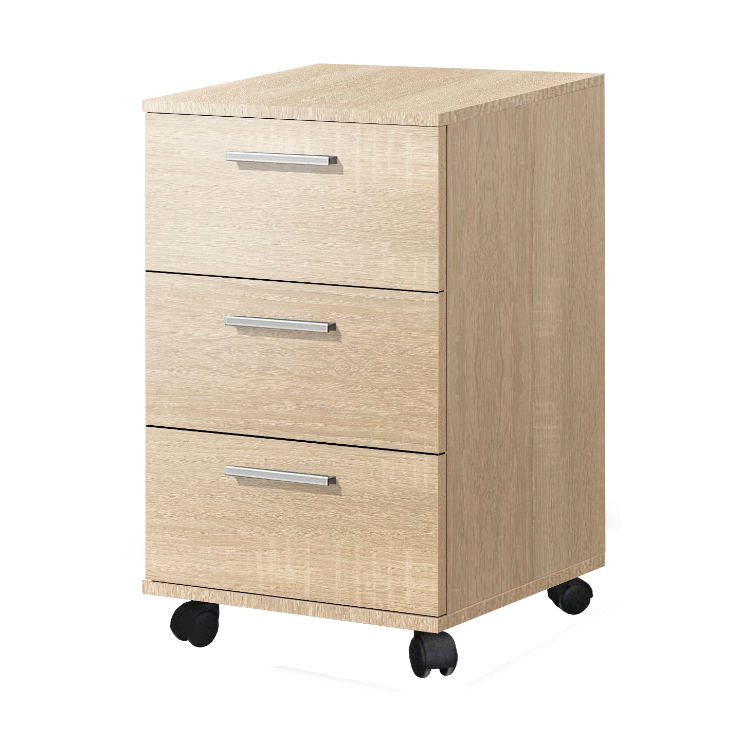 Cajonera para escritorio con ruedas de tres cajones