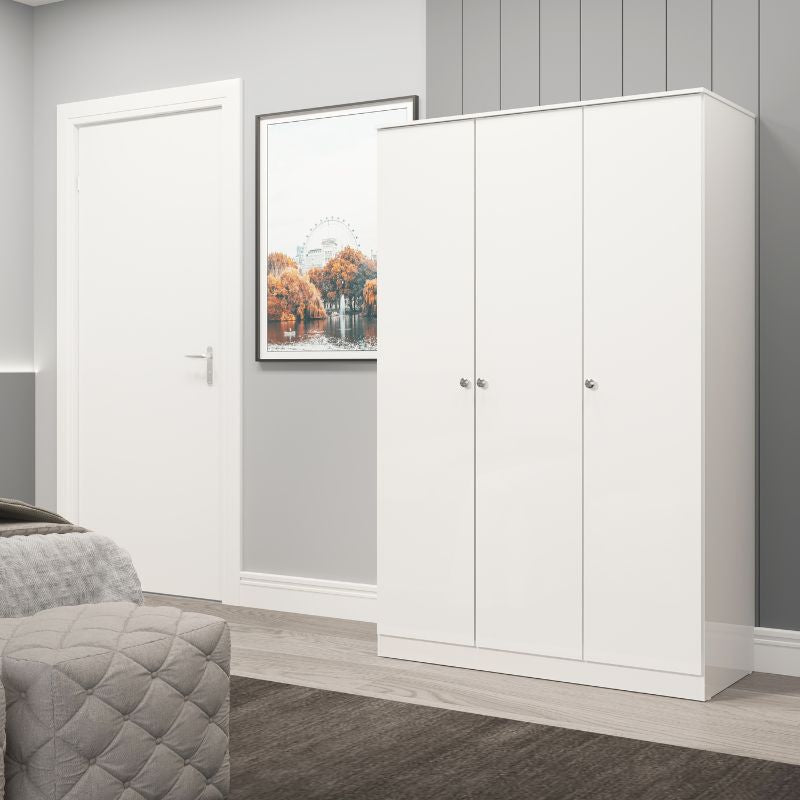 Armario ropero blanco de 3 puertas