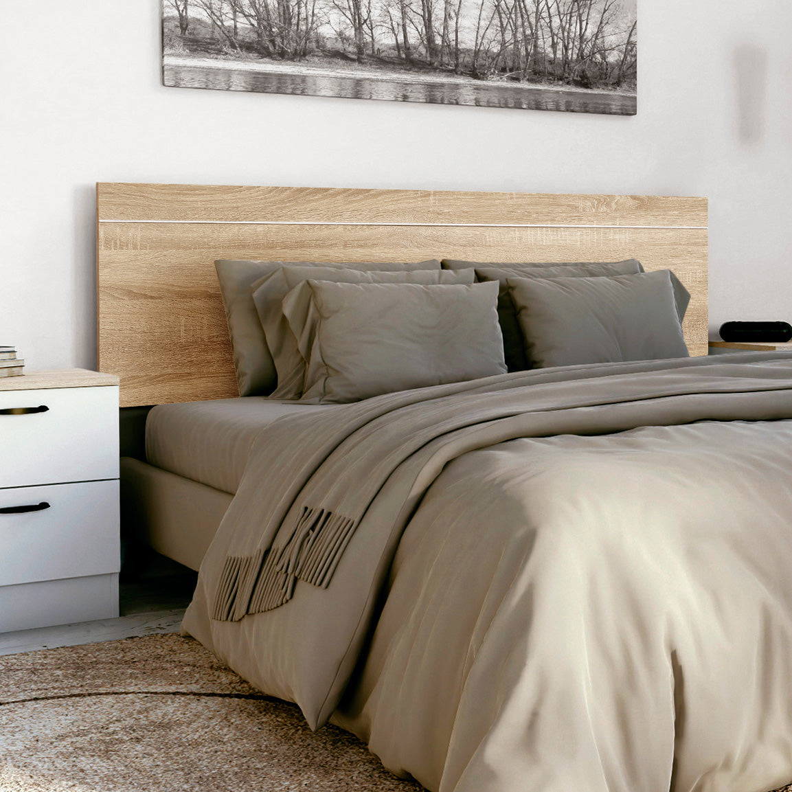 Buyqualia Cabecero Cama - En tres Colores -150 (Alto 40 cm/Largo 158 cm/Grosor 1.5 cm)