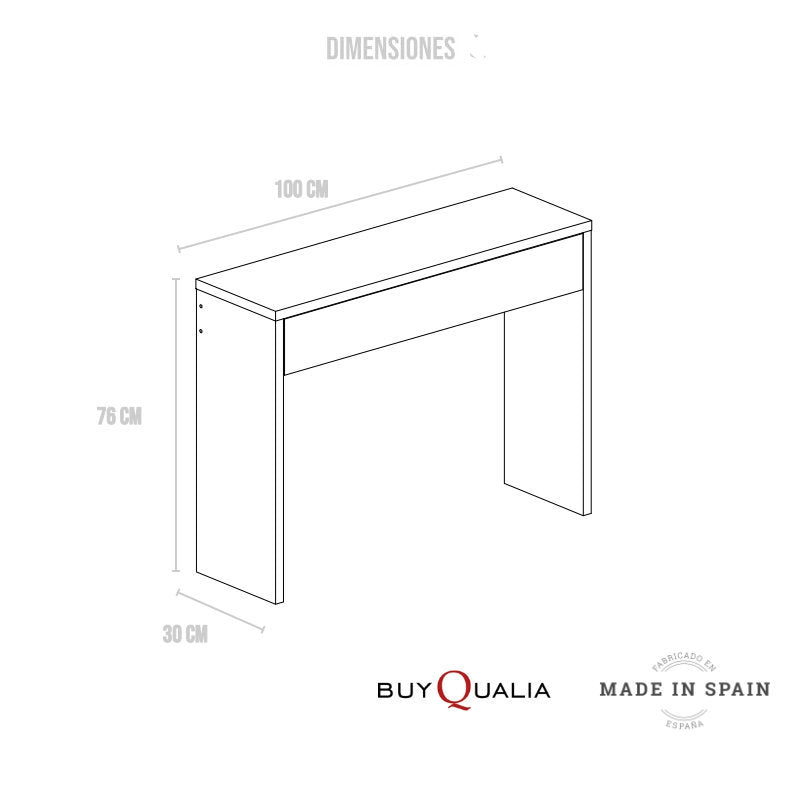 Buyqualia - Recibidor Entrada con Consola de un cajón y Cuatro Espejos con Marco -
