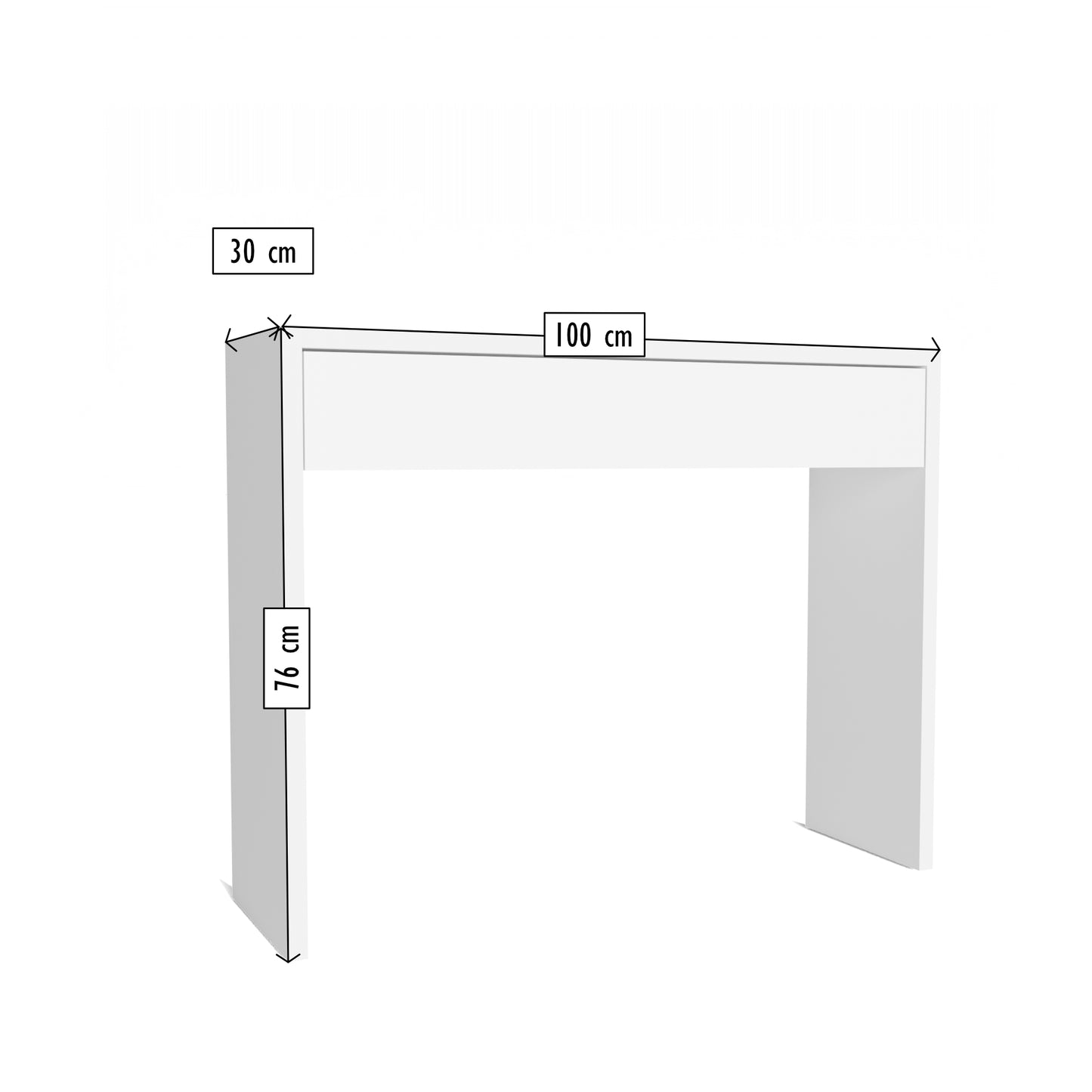 Buyqualia - Recibidor Entrada con Consola de un cajón - Tres Colores (Blanco, Marrón y Roble)