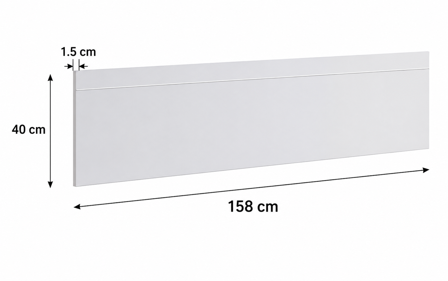 Buyqualia Cabecero Cama - En tres Colores -150 (Alto 40 cm/Largo 158 cm/Grosor 1.5 cm)
