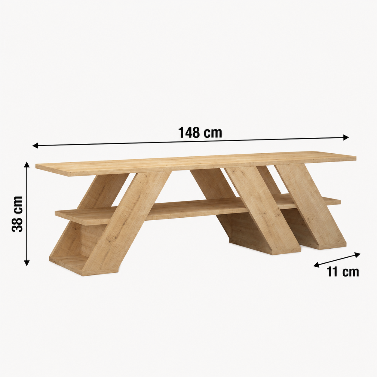 Buyqualia Mesa TV Mueble para salón Comedor (Alto 40 / Ancho 140 / Fondo 34) en Color (Blanco)