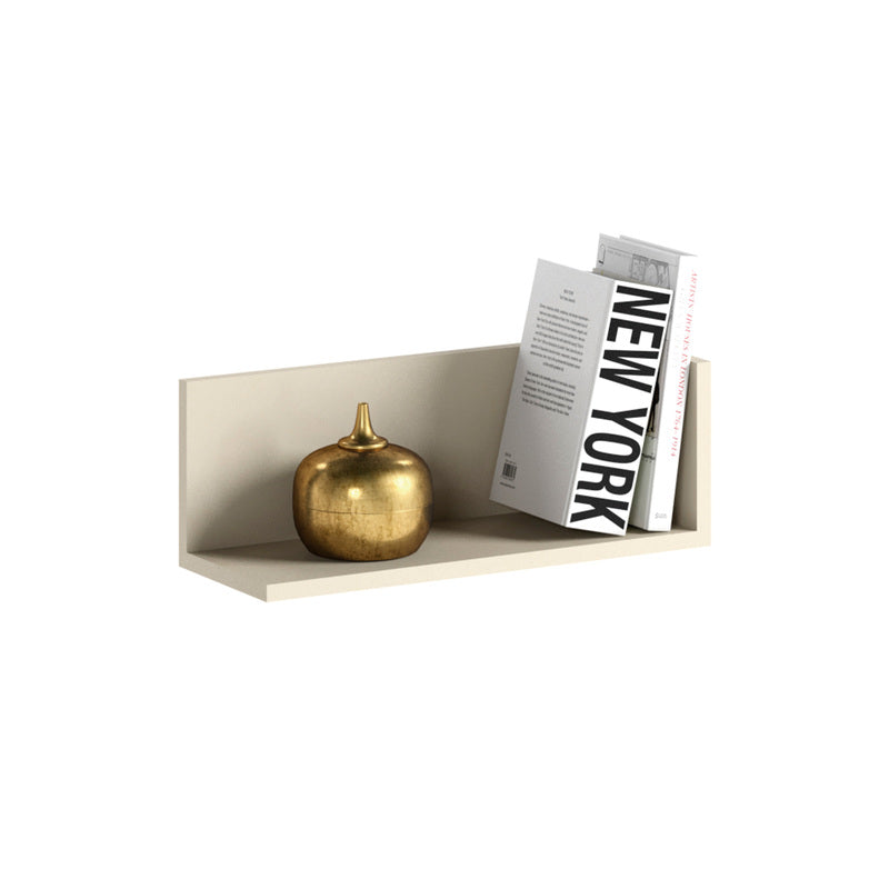 Estantería de Pared en Color Beige – 17x45x20 cm | Diseño Funcional con Balda Inferior y Balda Lateral Derecha - Buyqualia