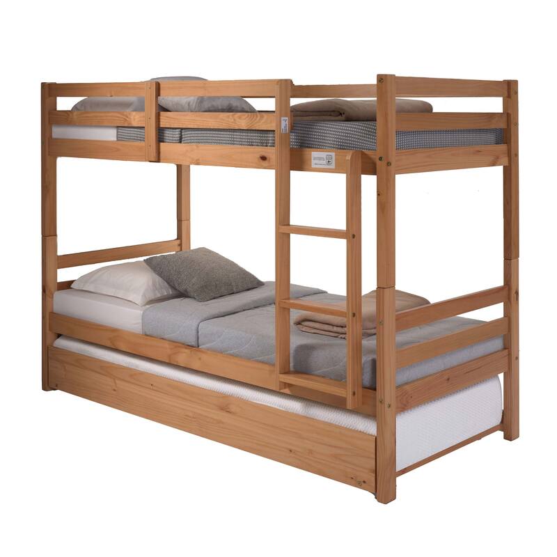 Litera de Madera 154x104x199 cm | Cama Doble Compacta con Diseño Clásico para Niños y Adultos | Estructura de Pino Macizo Resistente - buyqualia