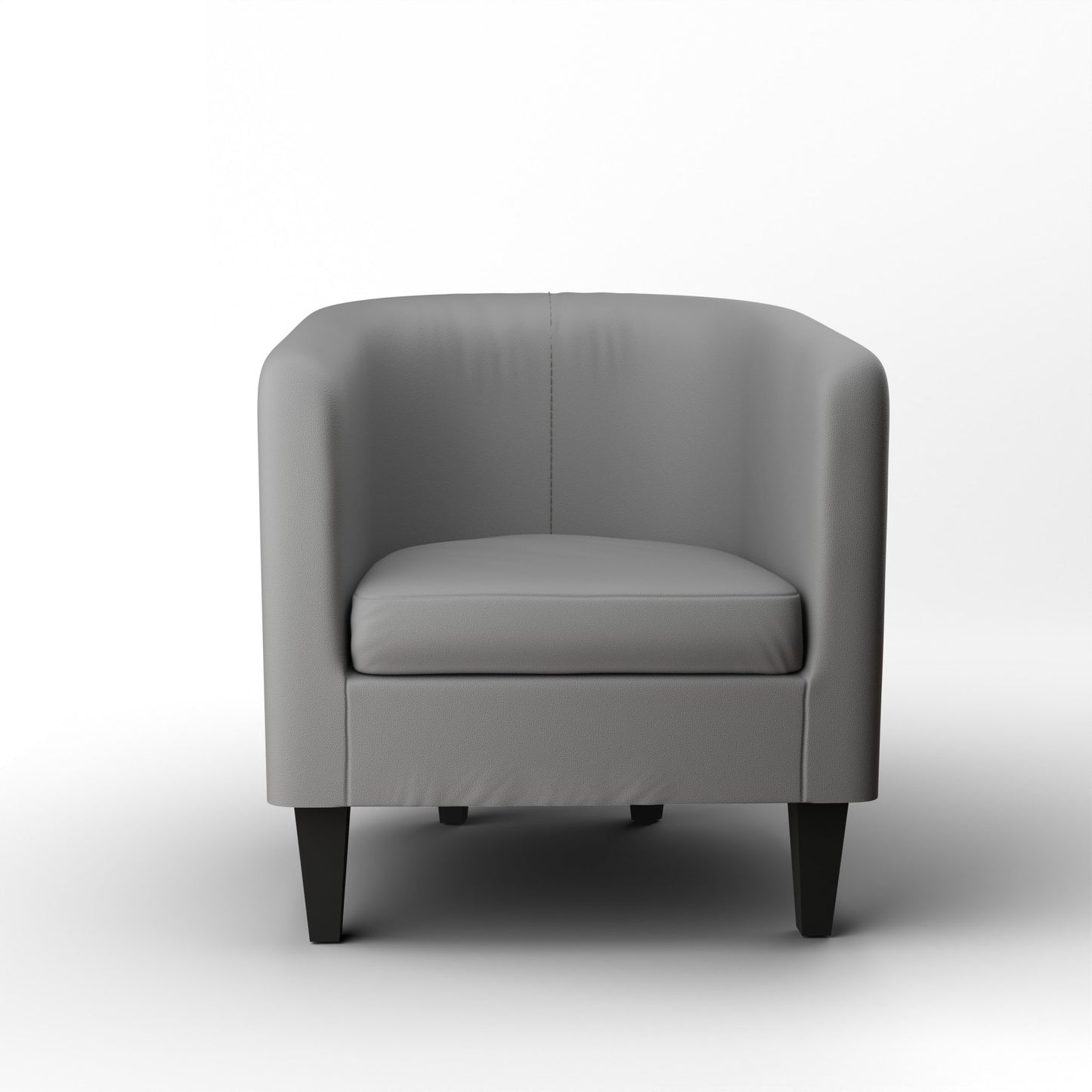 Buyqualia Butaca sillón una Plaza tapizado en Polipiel (Gris)