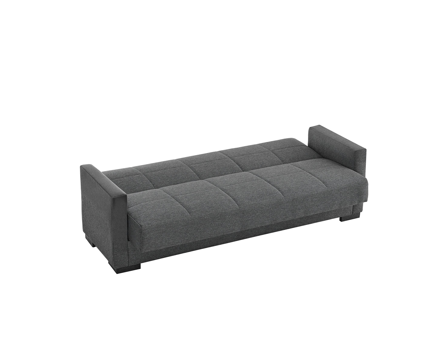 Sofá Cama Clic Clac 3 Plazas en Tela Gris – Compacto y Funcional – Estilo Moderno Convertible – 212x81x73 cm - Buyqualia