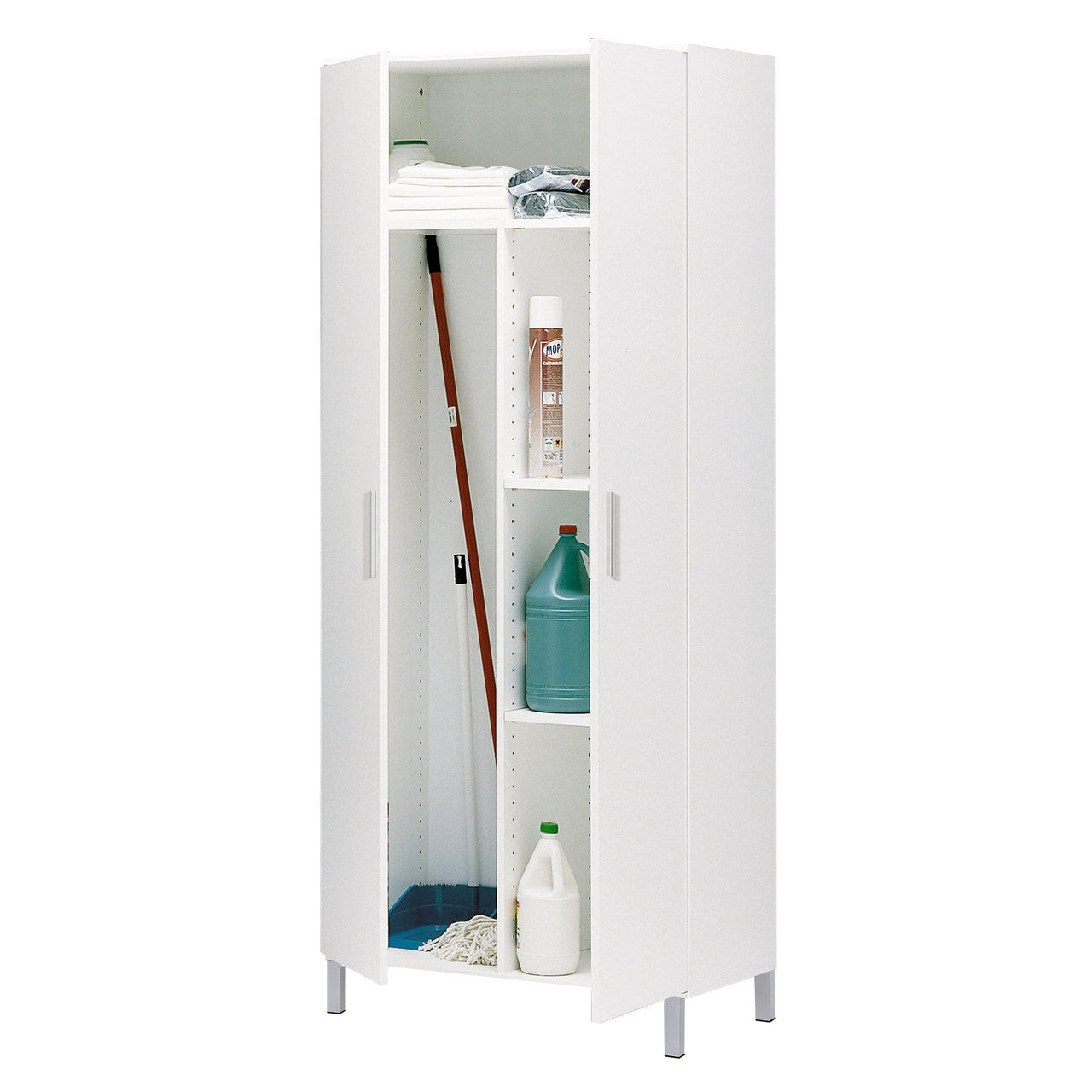 Armario hogar multiusos dos puertas color blanco de buyqualia