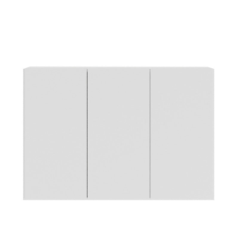 Buyqualia Aparador Moderno de 3 Puertas, Color Blanco, 90 cm de Ancho