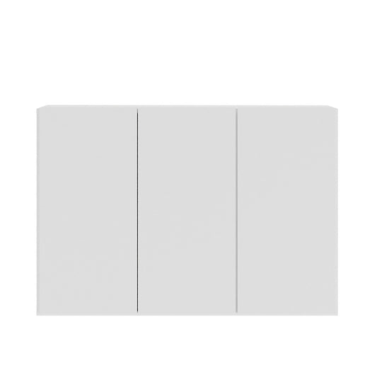 Buyqualia Aparador Moderno de 3 Puertas, Color Blanco, 90 cm de Ancho
