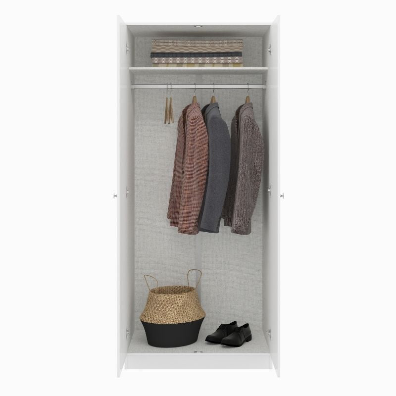 Armario blanco de 2 puertas