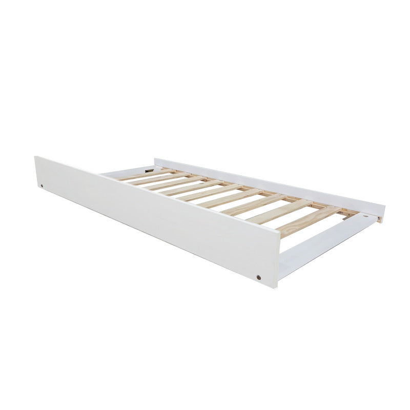 Cama Auxiliar para Litera de Madera – 189x96x22 cm | Estructura Baja para Cama Nido o Supletoria | Color Blanco Abierto - Buyqualia