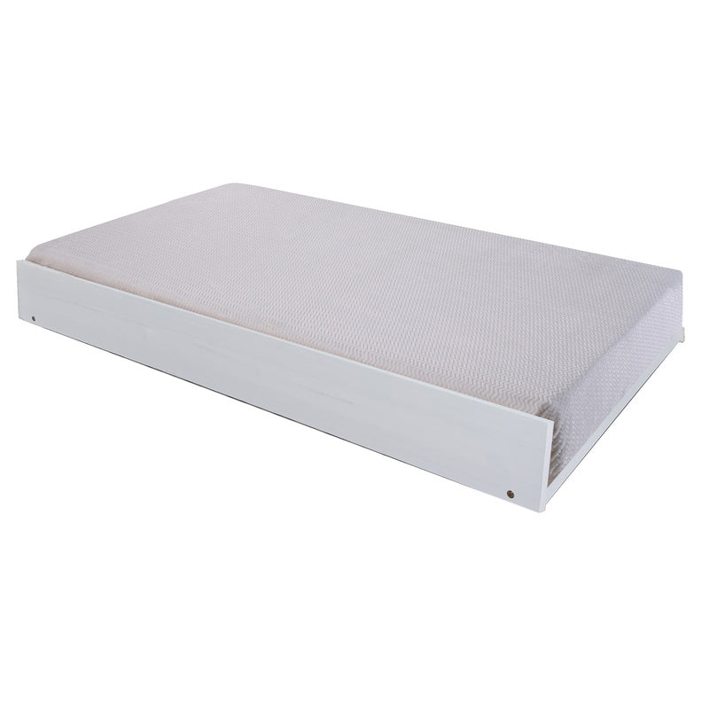Litera de Madera Blanca con Cama Nido Inferior – 3 Camas Individuales