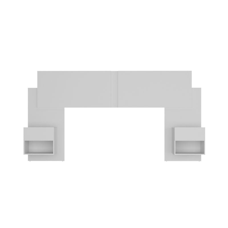 Cabecero puente blanco con mesitas integradas (212x95 cm) para cama de 150/160 cm
