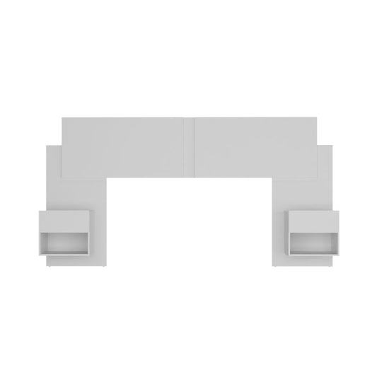 Cabecero puente blanco con mesitas integradas (212x95 cm) para cama de 150/160 cm