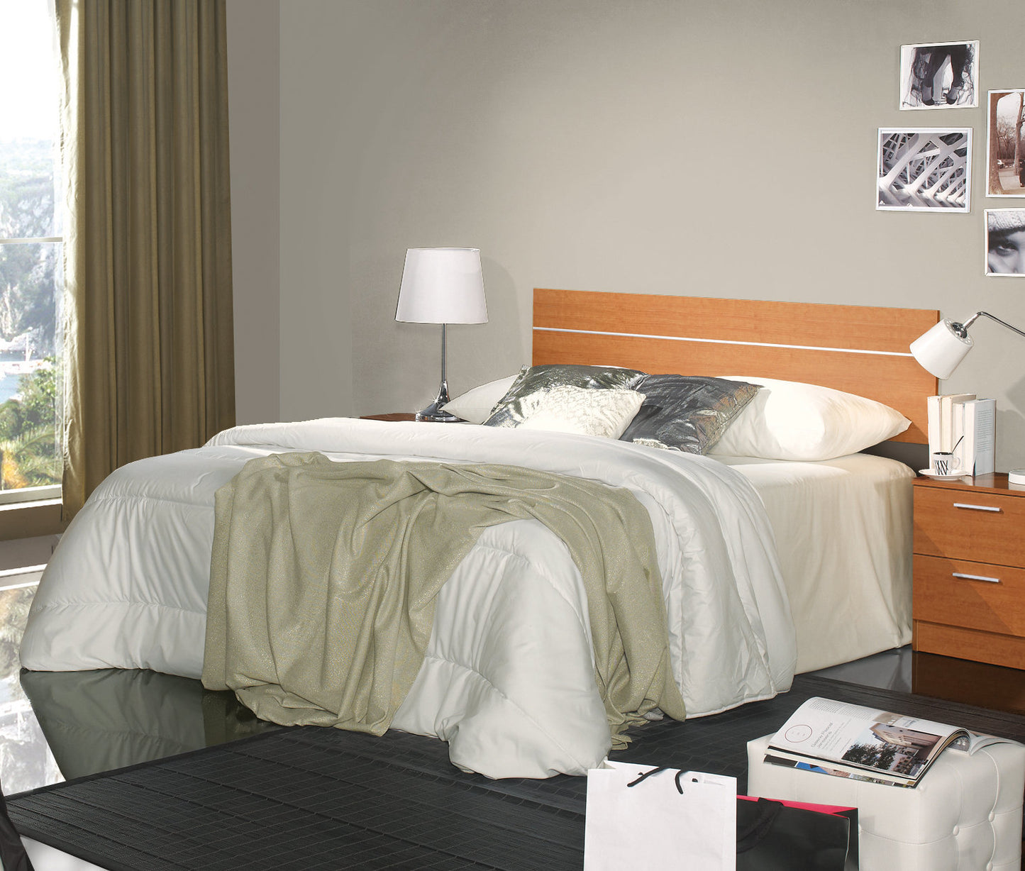  Buyqualia Cabecero Cama 150 (Alto 40 cm/Largo 158 cm/Grosor 1.5 cm)