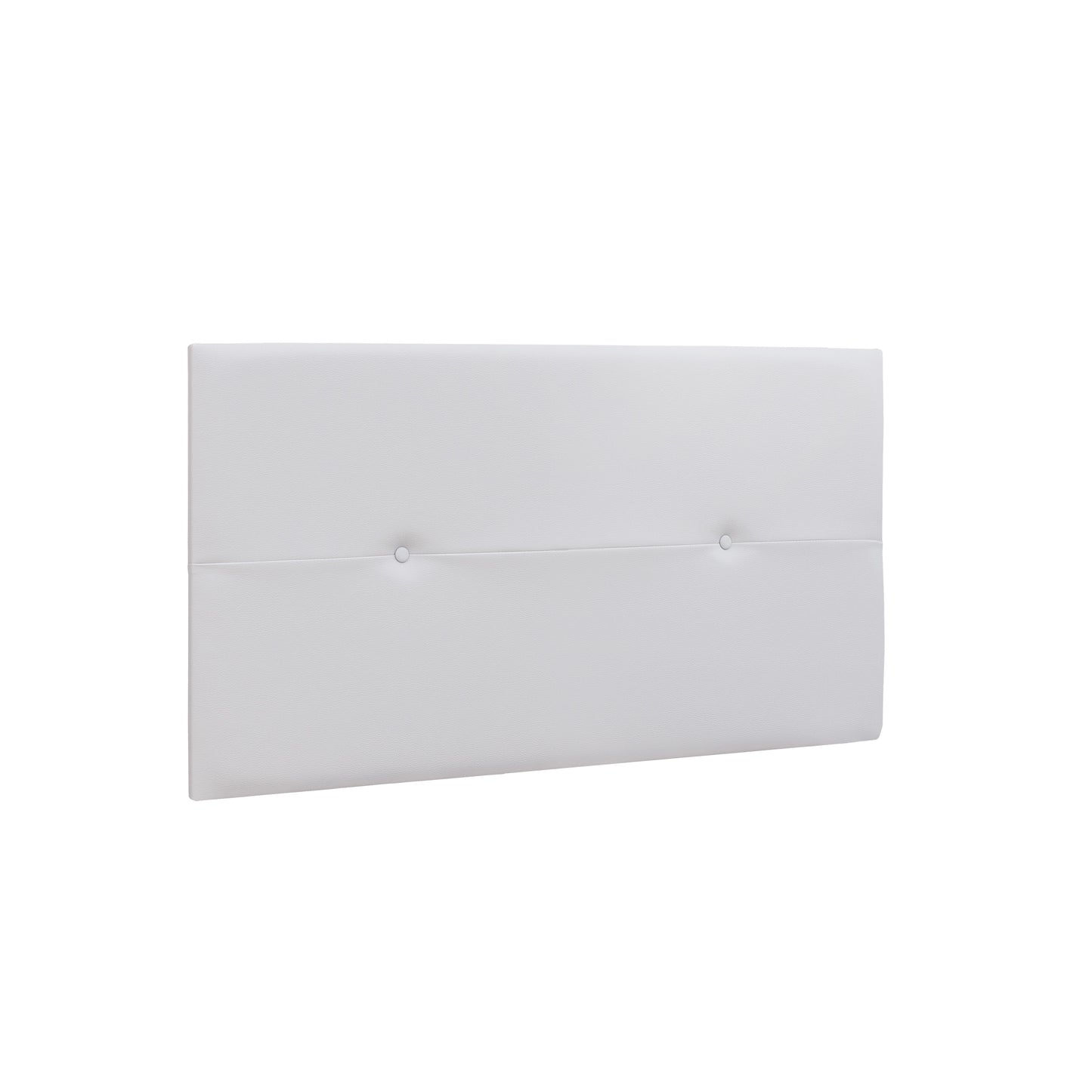 Cabezal tapizado en polipiel blanco con detalle de botones – Elegante y moderno, 110x55x4 cm - Buyqualia