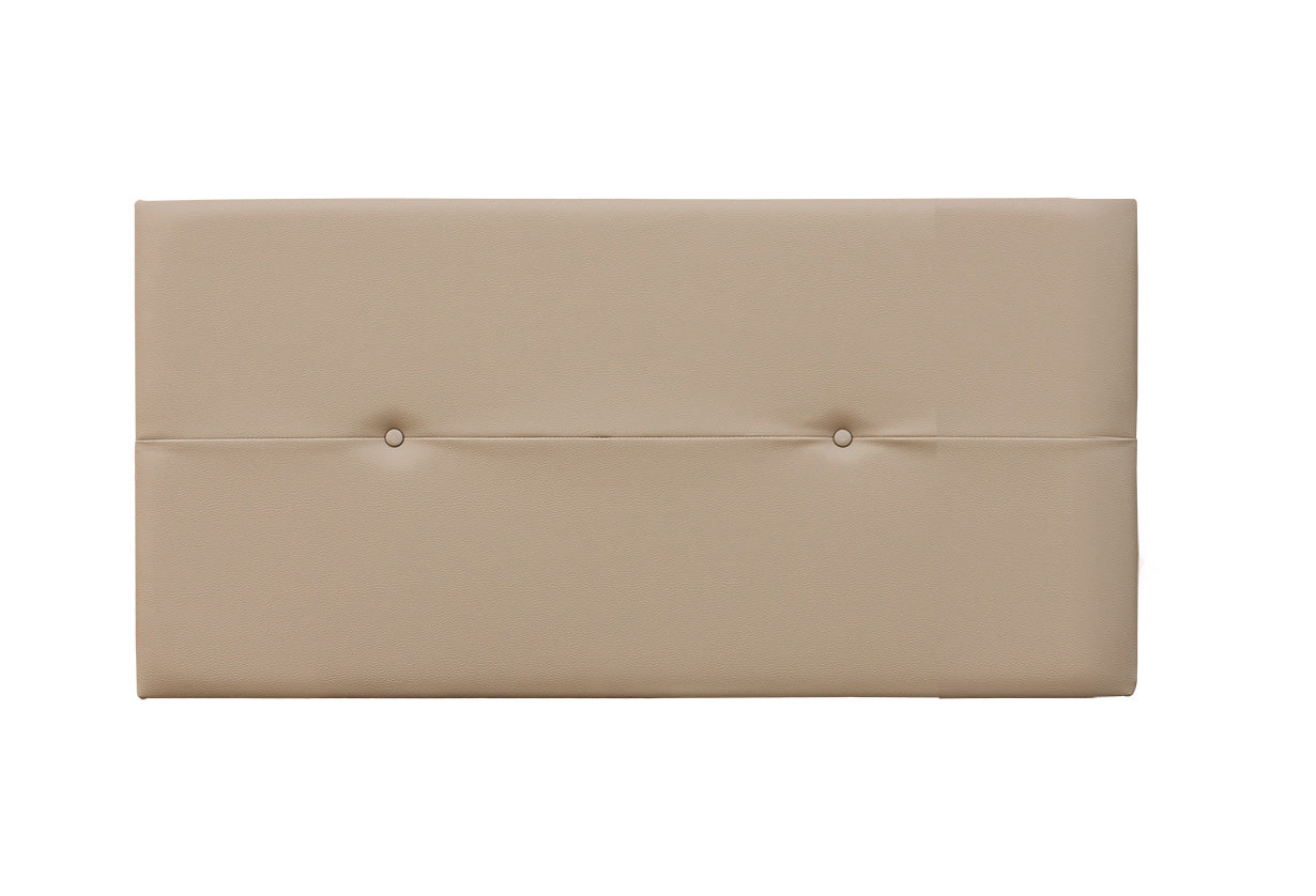 Cabezal tapizado en polipiel blanco con detalle de botones – Elegante y moderno, 110x55x4 cm - Buyqualia
