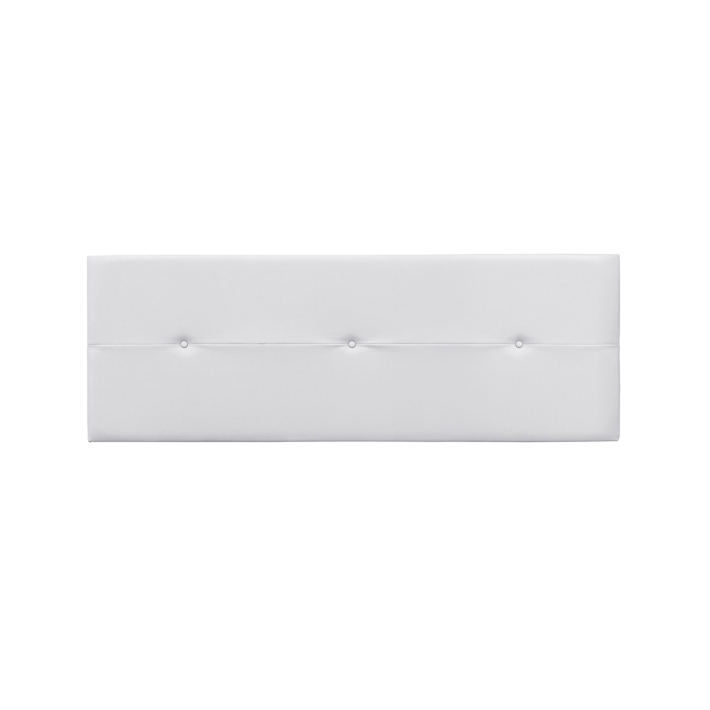 Cabecero de Cama en Polipiel  – 160x55x4 cm | Diseño Elegante con 3 Botones Decorativos Centrales | Acolchado y Fácil de Instalar - Buyqualia
