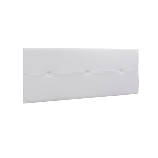 Cabecero de Cama en Polipiel  – 160x55x4 cm | Diseño Elegante con 3 Botones Decorativos Centrales | Acolchado y Fácil de Instalar - Buyqualia