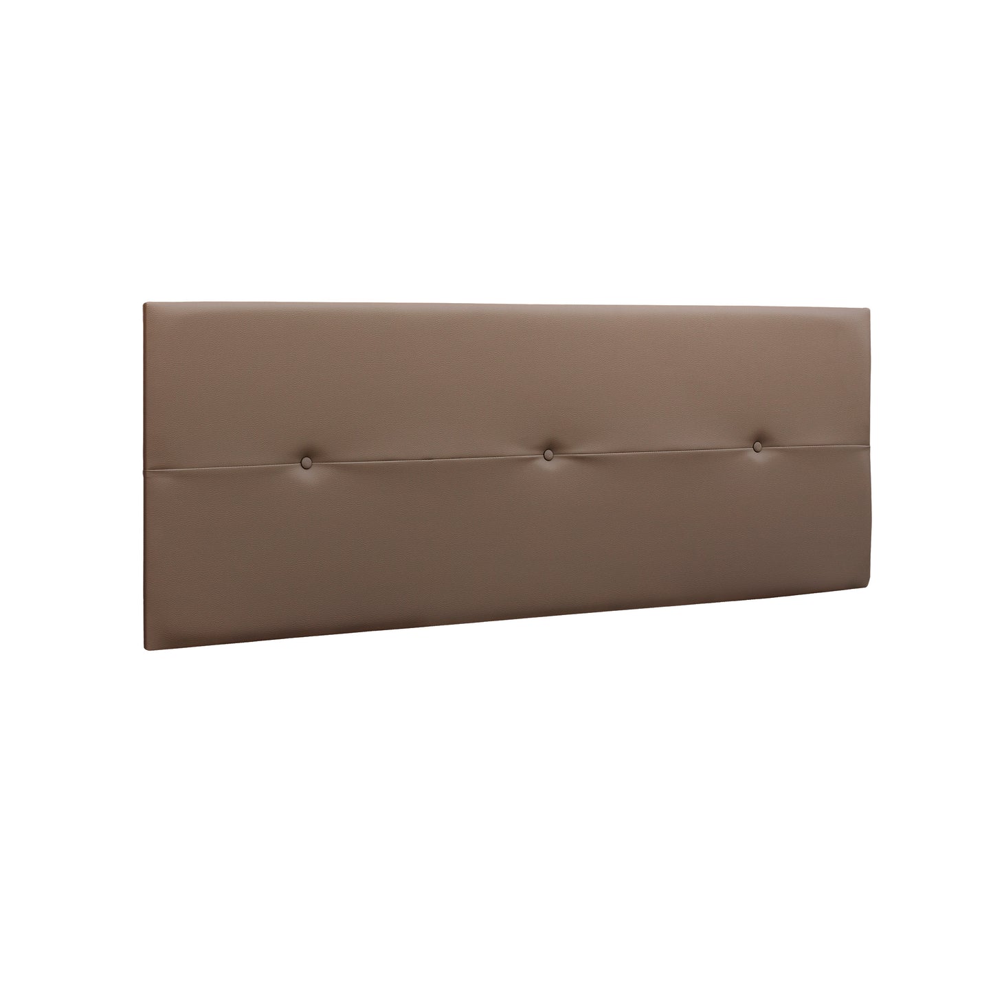 Cabecero de Cama en Polipiel  – 160x55x4 cm | Diseño Elegante con 3 Botones Decorativos Centrales | Acolchado y Fácil de Instalar - Buyqualia