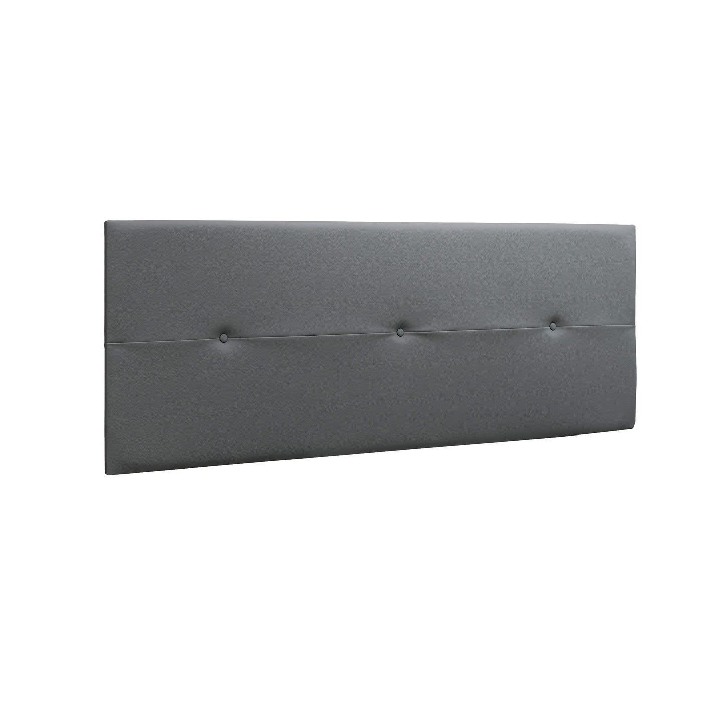 Cabecero de Cama en Polipiel  – 160x55x4 cm | Diseño Elegante con 3 Botones Decorativos Centrales | Acolchado y Fácil de Instalar - Buyqualia