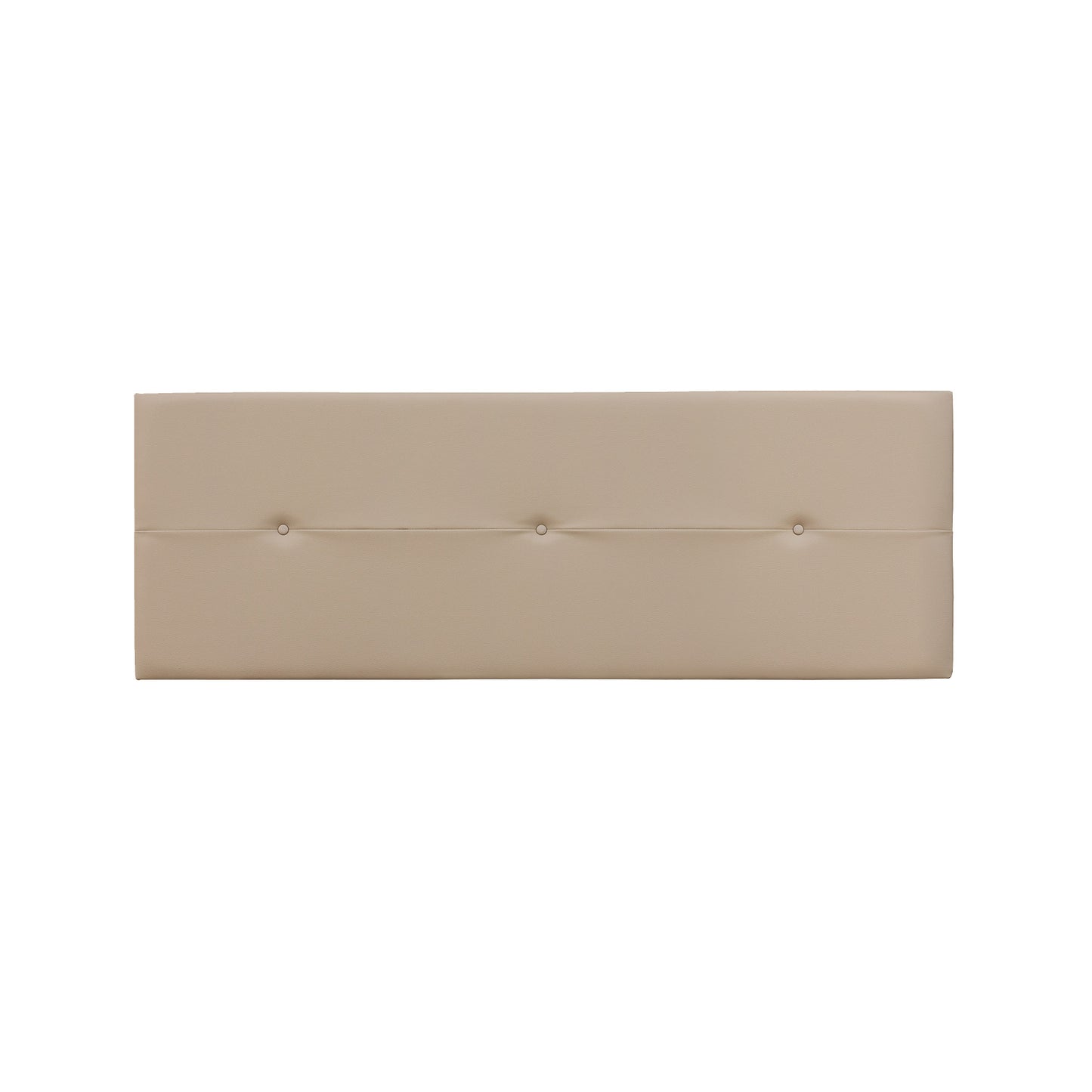 Cabecero de Cama en Polipiel  – 160x55x4 cm | Diseño Elegante con 3 Botones Decorativos Centrales | Acolchado y Fácil de Instalar - Buyqualia