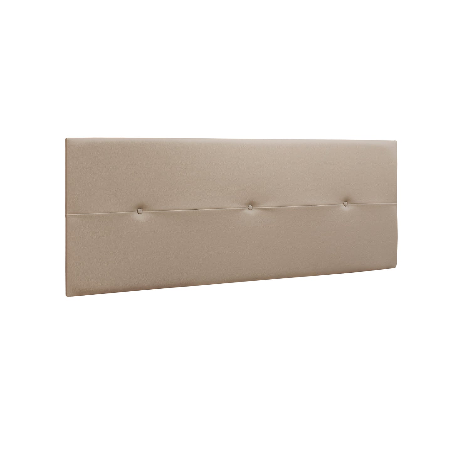 Cabecero de Cama en Polipiel  – 160x55x4 cm | Diseño Elegante con 3 Botones Decorativos Centrales | Acolchado y Fácil de Instalar - Buyqualia