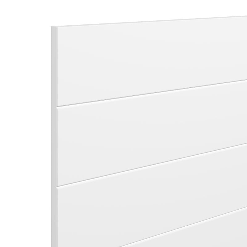 Cabecero de Cama Blanco Moderno con Diseño de Líneas Horizontales