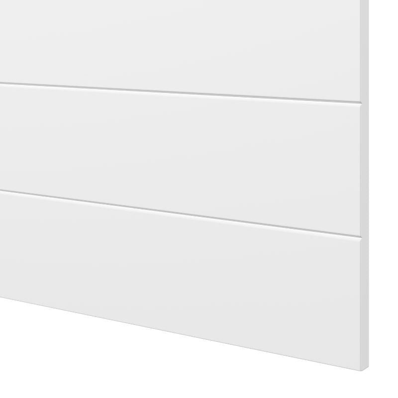 Cabecero de Cama Blanco Moderno con Diseño de Líneas Horizontales