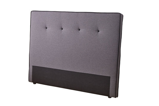 Cabezal tapizado en tela con 4 botones centrales decorativos – Estilo moderno y elegante, para cama de 150/160 cm, 160x120x8 cm - Buyqualia