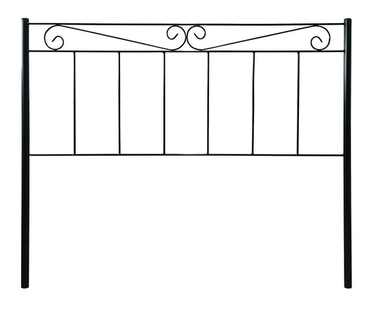 Cabecero de Cama de Acero Negro – 125x98x4 cm | Diseño Industrial con Detalles Decorativos en Metal | Respaldo Estilo Moderno - Buyqualia