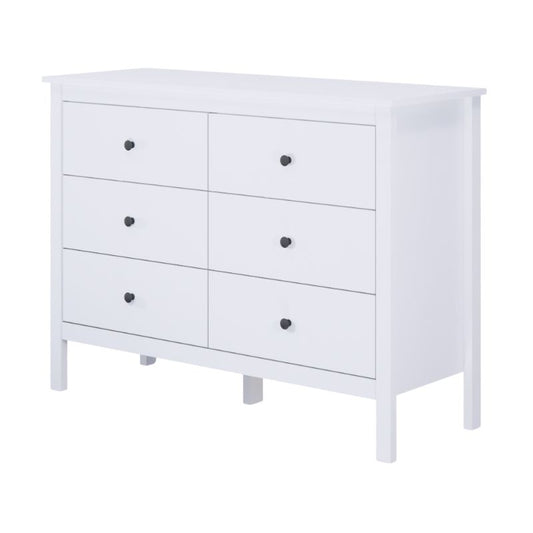 Cómoda Blanca de 6 Cajones con Diseño Moderno