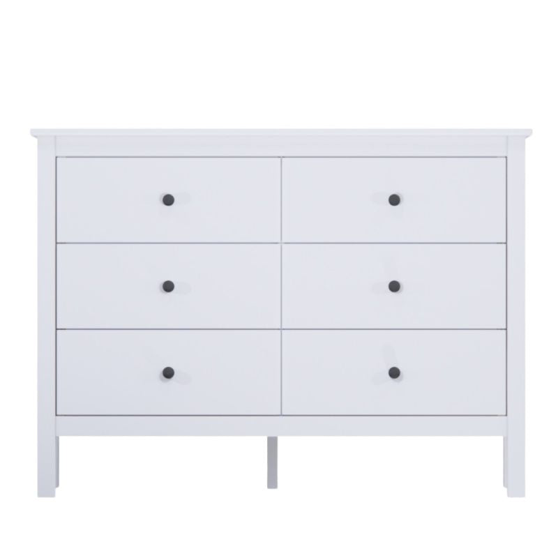 Cómoda Blanca de 6 Cajones con Diseño Moderno