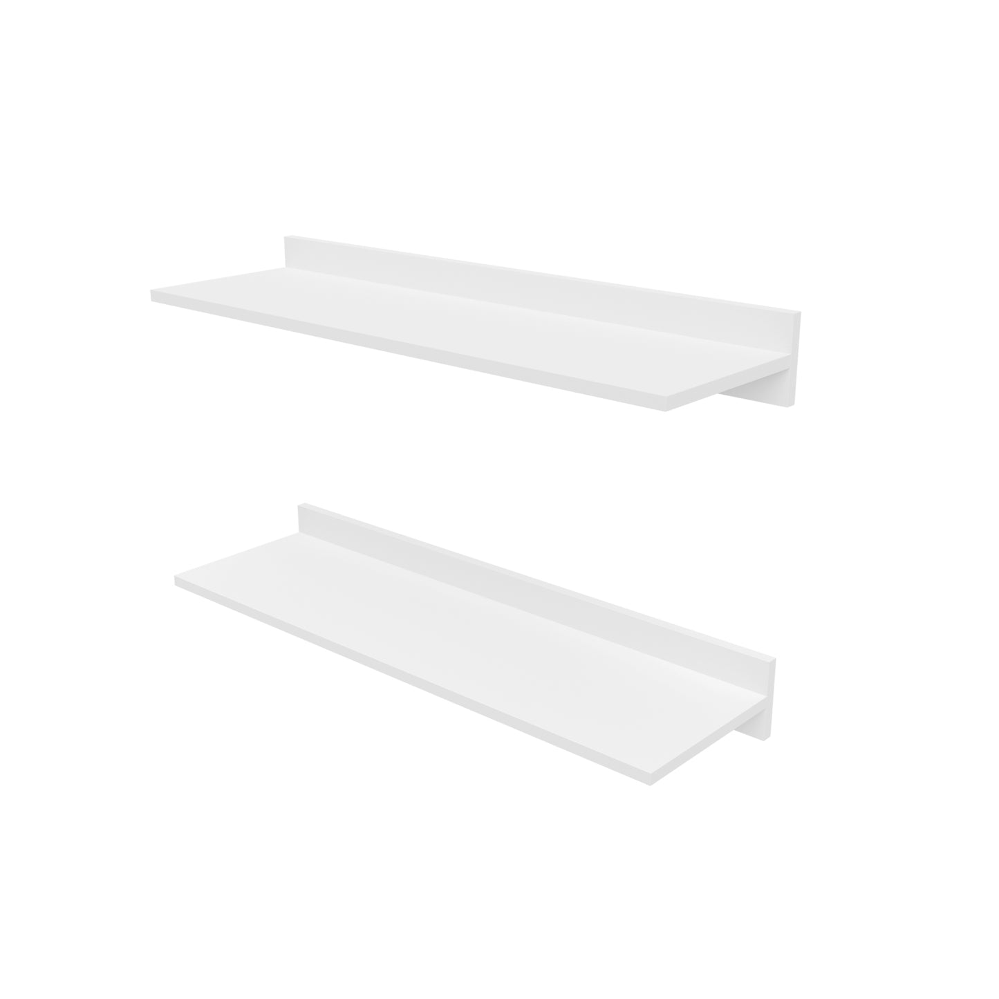 Buyqualia Kit de 2 estanterías de Pared, Color Blanco Nieve