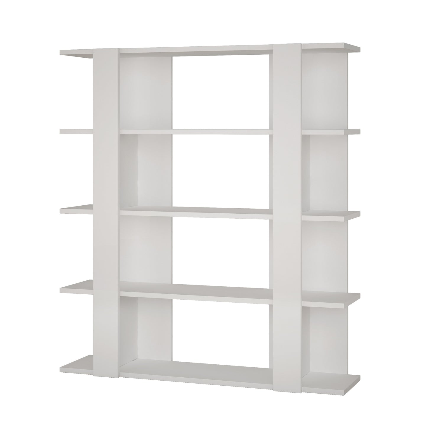 Buyqualia Mueble librería Decorativa de Gran Capacidad (Alto 121 / Ancho 110 / Fondo 29) en Color (Blanco)