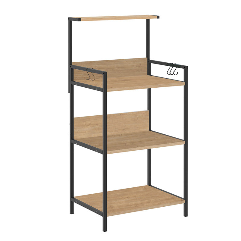 Estantería Auxiliar de Estilo Industrial – 130x63x48 cm | 3 Alturas | Ideal como Mueble para Bar, Estación de Café o Microondas - Buyqualia