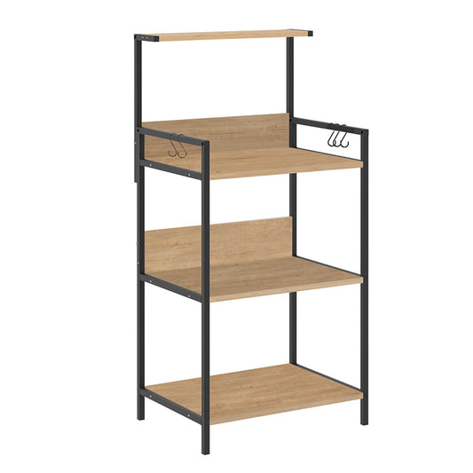 Estantería Auxiliar de Estilo Industrial – 130x63x48 cm | 3 Alturas | Ideal como Mueble para Bar, Estación de Café o Microondas - Buyqualia