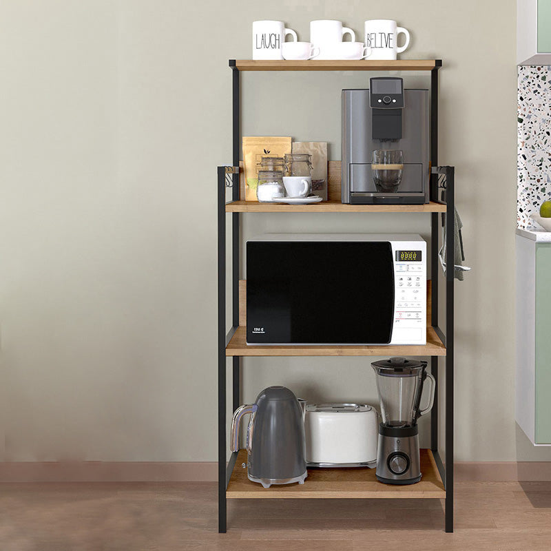 Estantería Auxiliar de Estilo Industrial – 130x63x48 cm | 3 Alturas | Ideal como Mueble para Bar, Estación de Café o Microondas - Buyqualia