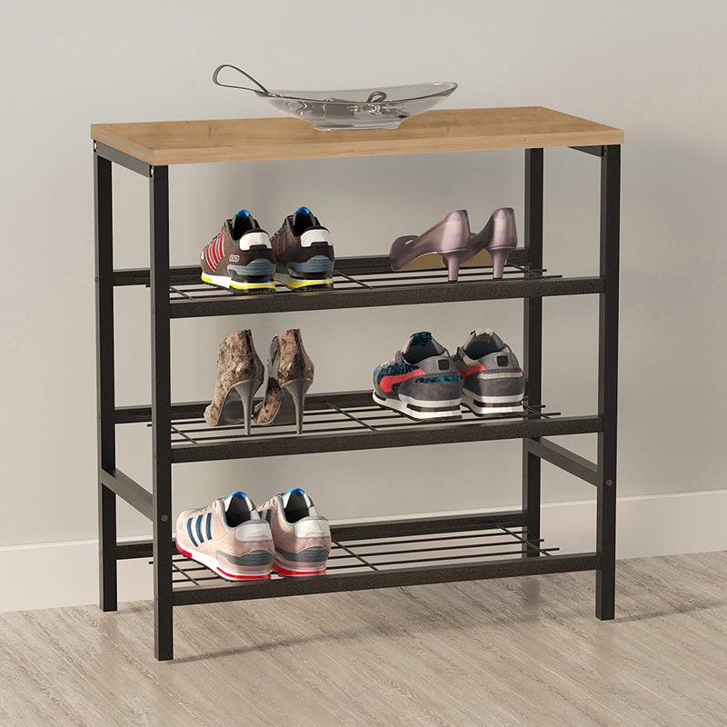 Recibidor Zapatero de Estilo Industrial – 67x65x30 cm | 3 Alturas para Zapatos | Mueble Compacto y Funcional para Entrada o Vestíbulo - Buyqualia