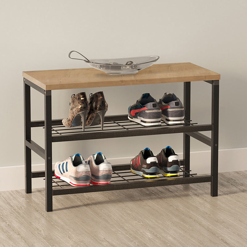 Banco Zapatero de Estilo Industrial – 45x65x30 cm | 2 Alturas para Zapatos | Asiento Funcional para Recibidor o Entrada - Buyqualia