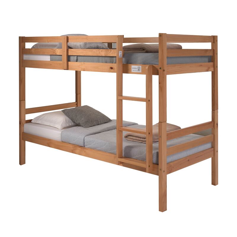 Litera de Madera 154x104x199 cm | Cama Doble Compacta con Diseño Clásico para Niños y Adultos | Estructura de Pino Macizo Resistente - buyqualia