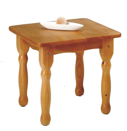 Mesa de centro de madera maciza – Estilo clásico rústico, patas torneadas, acabado natural – Ideal para salón o sala de estar - Buyqualia