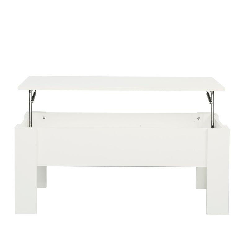 Mesa de Centro Elevable con Espacio de Almacenaje – Mesa de Salón Funcional – Disponible en Blanco, Roble Ares y Sonoma