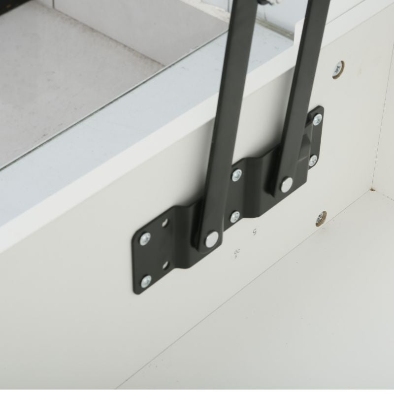 Mesa de Centro Elevable con Espacio de Almacenaje – Mesa de Salón Funcional – Disponible en Blanco, Roble Ares y Sonoma