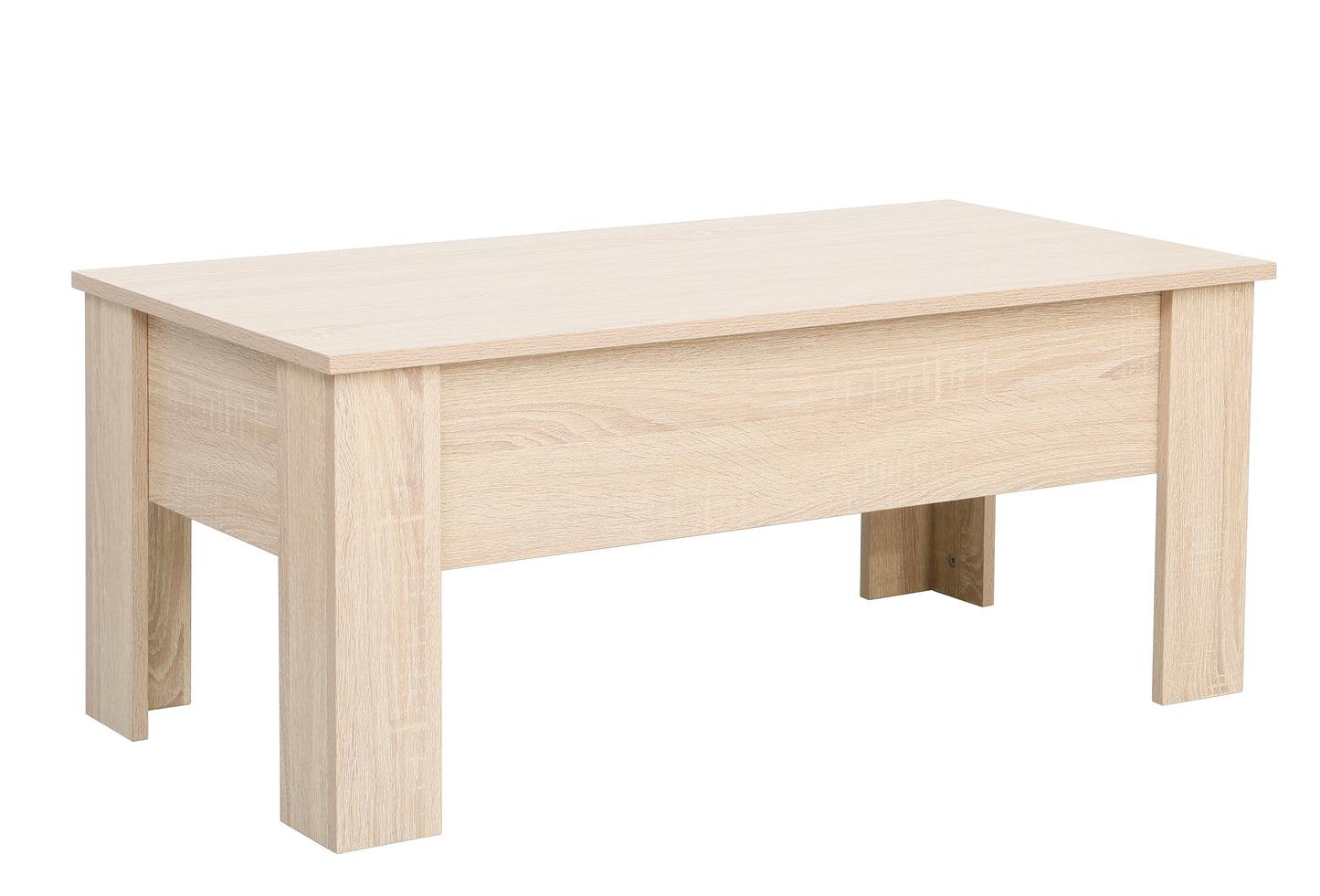 Mesa de Centro Elevable con Espacio de Almacenaje – Mesa de Salón Funcional – Disponible en Blanco, Roble Ares y Sonoma