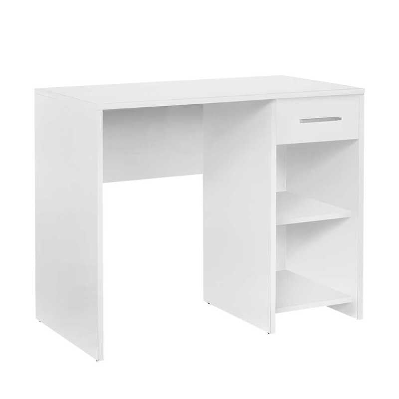 Escritorio con Espacio de Almacenamiento - Estantería y Cajón  – Mesa de Estudio compacta y funcional, 75x90x52 cm - Buyqualia