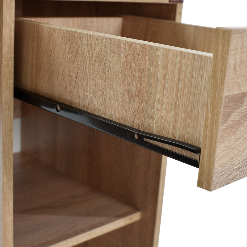 Escritorio con Espacio de Almacenamiento - Estantería y Cajón  – Mesa de Estudio compacta y funcional, 75x90x52 cm - Buyqualia