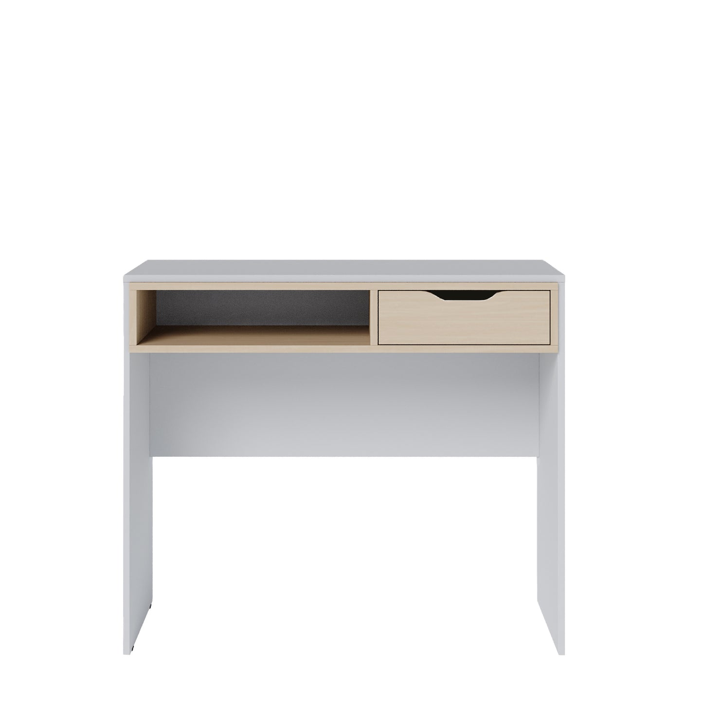 Escritorio Blanco con Cajón Color Cambrian  – Mesa de Estudio Moderna con Almacenaje - 78x90x44 cm - Buyqualia