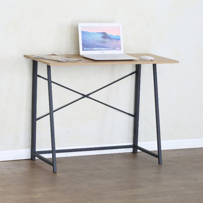 Escritorio Plegable Minimalista con Estructura Metálica